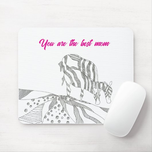 Abstract art stick figure mouse pad gift for mom muismat (Met muis)