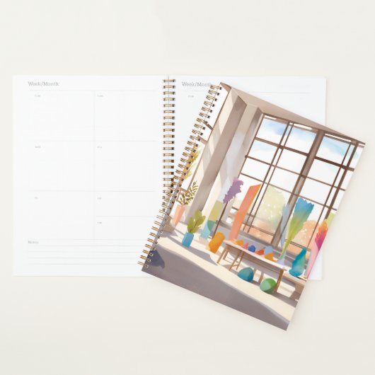 Abstract Art Studio | Bright Airy Watercolor Planner (Display)