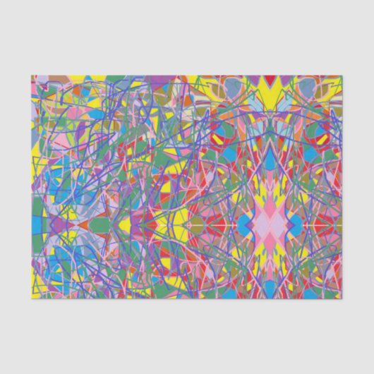 abstract art tranquil retro colors tissuepapier (Voorkant)