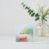 Abstract Art Trendy Modern Typography Square Vierkante Visitekaartje (Staand voorkant)