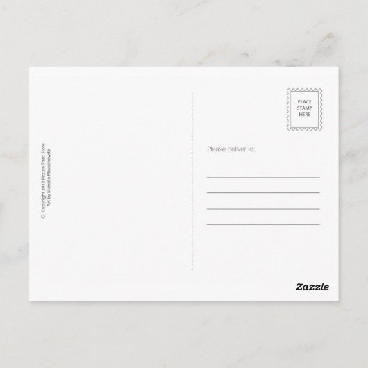 Abstract ART. van Marcelo Movschowitz Briefkaart (Achterkant)