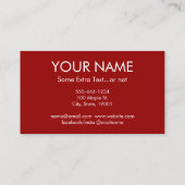 Abstract Art Visitekaartjes - Rood Goud Zwart Wit (Achterkant)