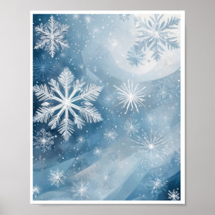 Abstract Art Wall Poster Winter Wonderland Kind