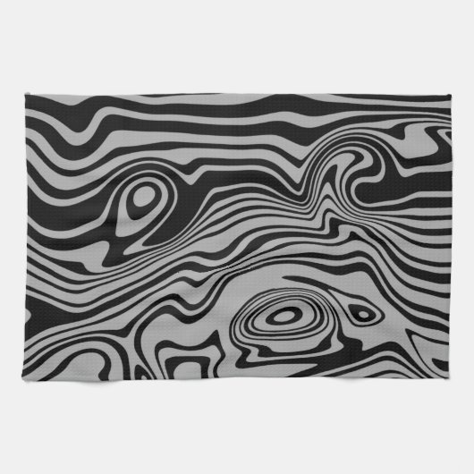 Abstract Art Waves Keukenhanddoek - Kies kleuren (Horizontaal)