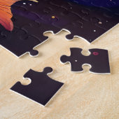 Abstract art with fish in space legpuzzel (Zijkant)