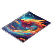 Abstract art with fish in space notitieboek (Linkerzijde)