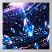 Abstract art with gemstones poster (Voorkant)