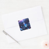 Abstract art with gemstones vierkante sticker (Envelop)