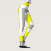 Abstract Art Yellow Grey White Leggings (Rechts)