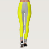 Abstract Art Yellow Grey White Leggings (Achterkant)