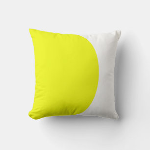Abstract Art Yellow White Cushion Sierkussen