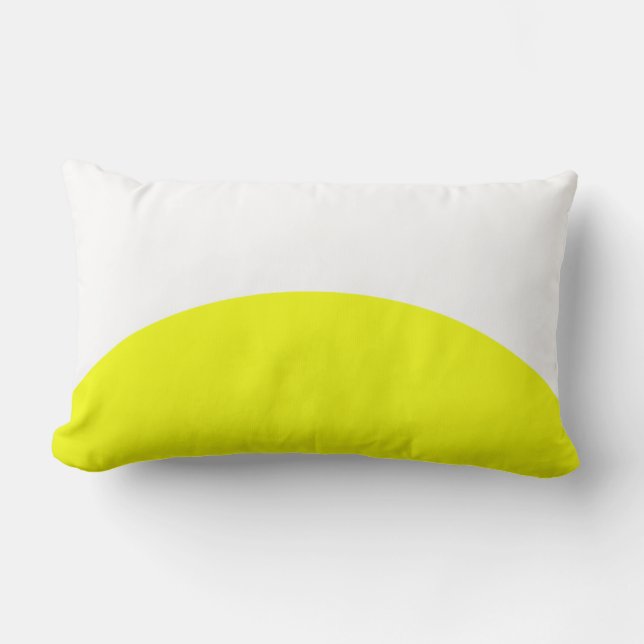 Abstract Art Yellow White Cushion Sierkussen Kussen (Voorkant)