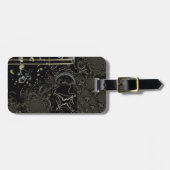 Abstract Art Zwart Bagagelabel (Voorkant horizontaal)