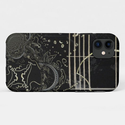 Abstract Art Zwart Case-Mate iPhone Case (Achterkant (horizontaal))