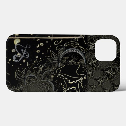 Abstract Art Zwart Case-Mate iPhone Case (Achterkant (horizontaal))