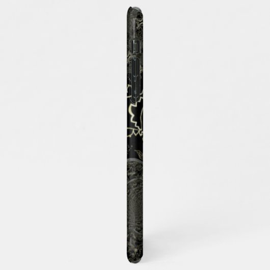 Abstract Art Zwart iPhone Hoesje (Linkerkant)