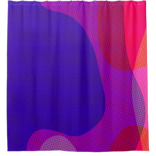 Abstract artikel 4897 - Paars roze Oranje geel Douchegordijn (Voorkant)