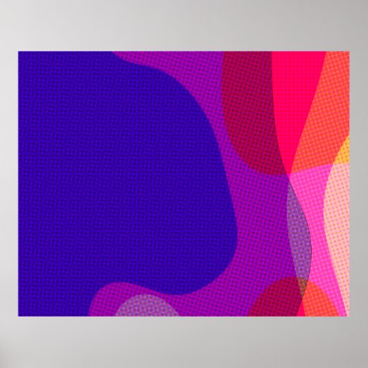 Abstract artikel 4897 - Paars roze Oranje geel Poster (Voorkant)