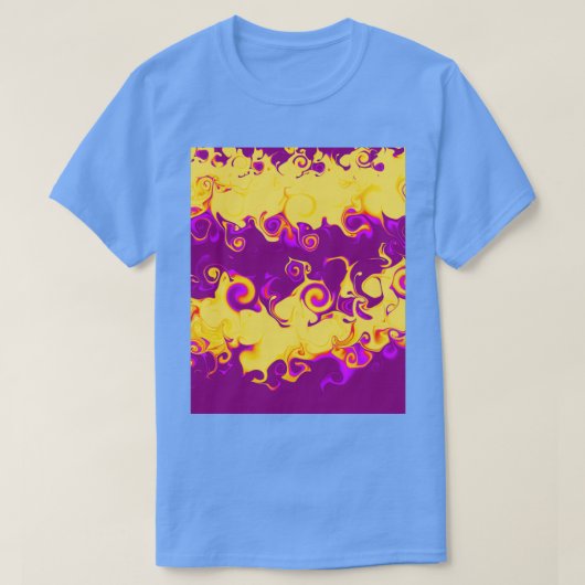 Abstract artikel 6 Gevaarlijk, helder en Paars T-shirt (Design voorkant)