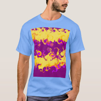 Abstract artikel 6 Gevaarlijk, helder en Paars T-shirt