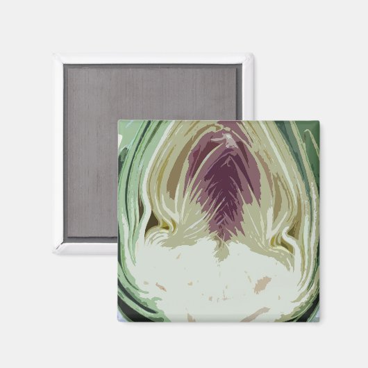 Abstract Artisjok profiel Magneet (Voorkant / Achterkant)