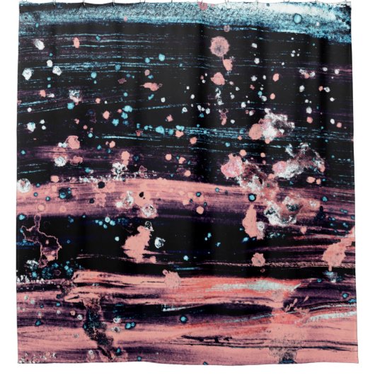 Abstract artistic dark grey and pink background wi douchegordijn (Voorkant)