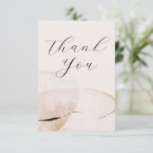 Abstract Artistic Organic Watercolor Shapes Bedankkaart (Staand voorkant)