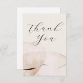 Abstract Artistic Organic Watercolor Shapes Bedankkaart (Voorkant / Achterkant)