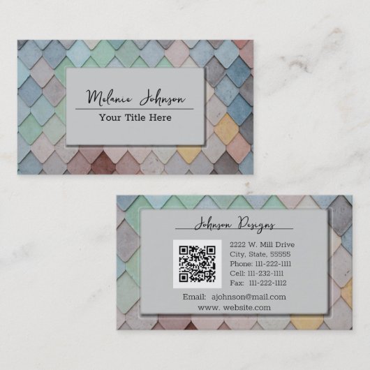 Abstract Artistic Tiled Visitekaartje (Voorkant / Achterkant)