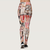 Abstract artistiek herfstontwerppatroon leggings (Achterkant)