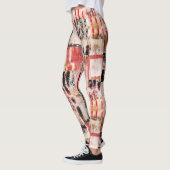 Abstract artistiek herfstontwerppatroon leggings (Links)