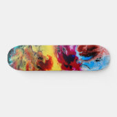 Abstract artistiek kleurrijk persoonlijk skateboard (Horizontaal)