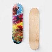 Abstract artistiek kleurrijk persoonlijk skateboard (Voorkant)