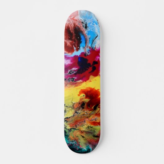 Abstract artistiek kleurrijk persoonlijk skateboard (Voorkant)