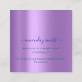 Abstract artistiek kunstwerk blauw vierkante visitekaartje (Achterkant)