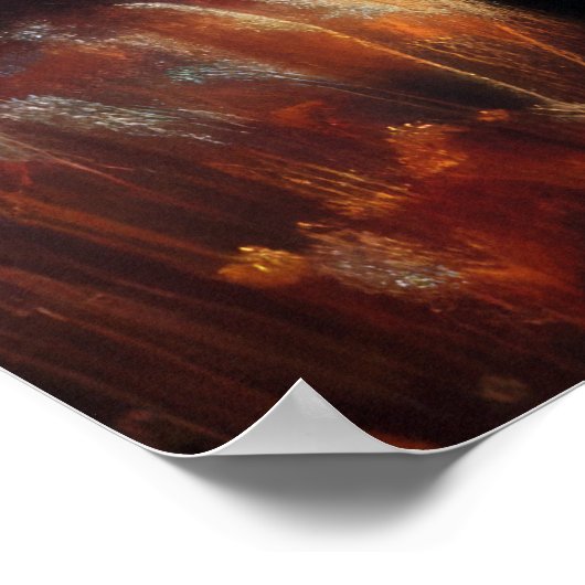 Abstract artistiek landschap berkenbomen poster (Hoek)