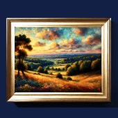 Abstract artistiek landschap III Poster