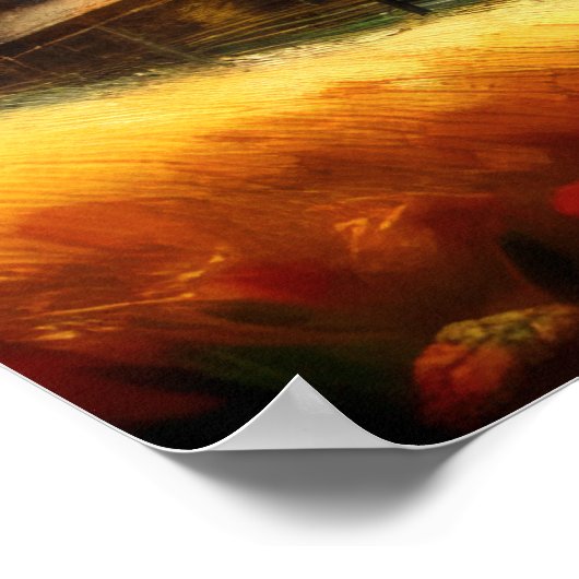 Abstract artistiek landschap IV Poster (Hoek)