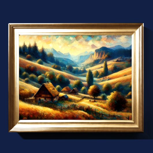 Abstract artistiek landschap IV Poster