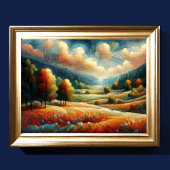 Abstract artistiek landschap poster