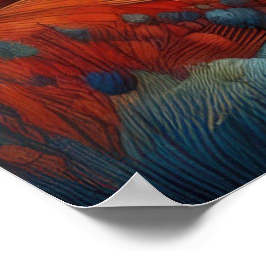 Abstract artistiek landschap poster (Hoek)