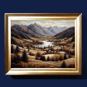 Abstract artistiek landschap VI Poster