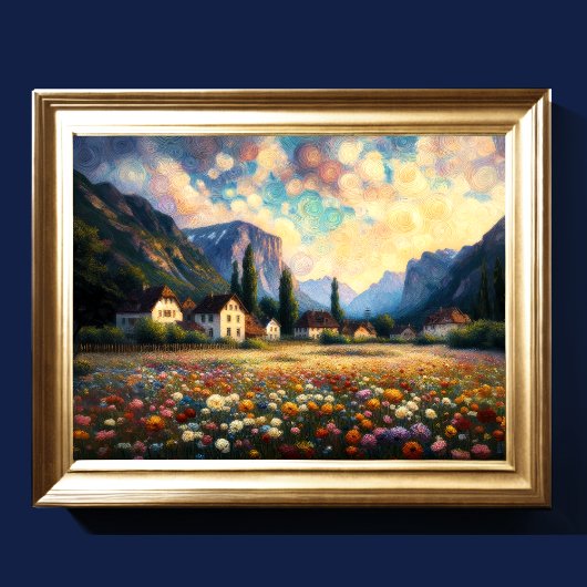 Abstract artistiek landschap VII Poster