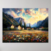 Abstract artistiek landschap VII Poster (Voorkant)