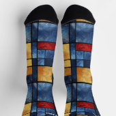 Abstract Artistiek met Levendig Geometrisch Patroo Sokken (Top)