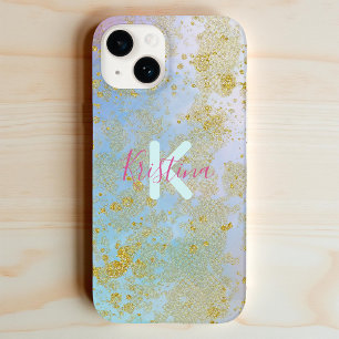 Abstract artistiek modern Glam Chic Glittery Paste Case-Mate iPhone 14 Hoesje