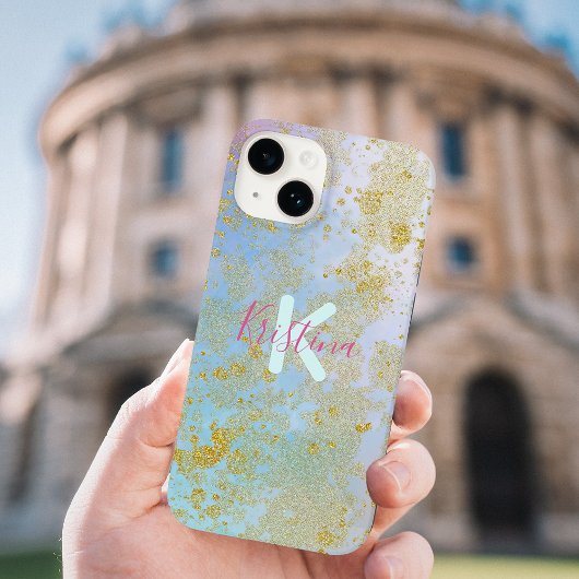 Abstract artistiek modern Glam Chic Glittery Paste Case-Mate iPhone Case