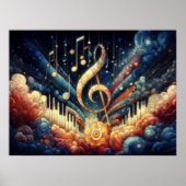 Abstract artistiek muziekthema poster (Voorkant)