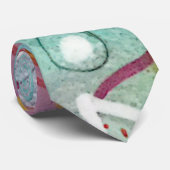 Abstract artistiek novelty Blue Paars Red Stropdas (Opgerold)