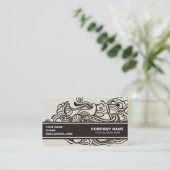 Abstract artistiek ontwerp visitekaartje (Staand voorkant)